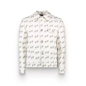 Alexandro fratelli White Saftey Pin Denim Jacket Medium M